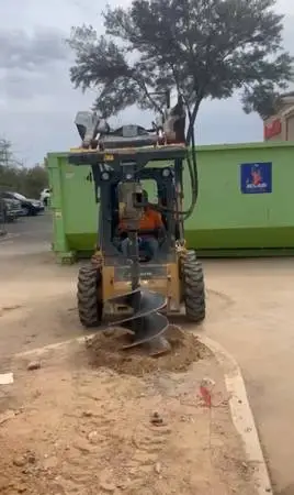 Skid Steer and Auger for Rent