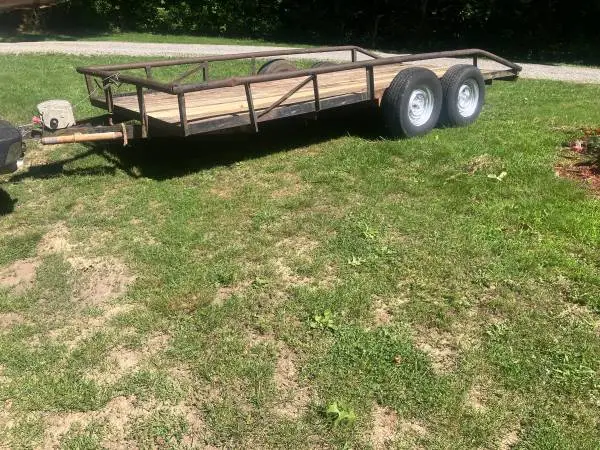 6ft4in wide by 16ft long car hauler/equipment/ utility trailer-nice