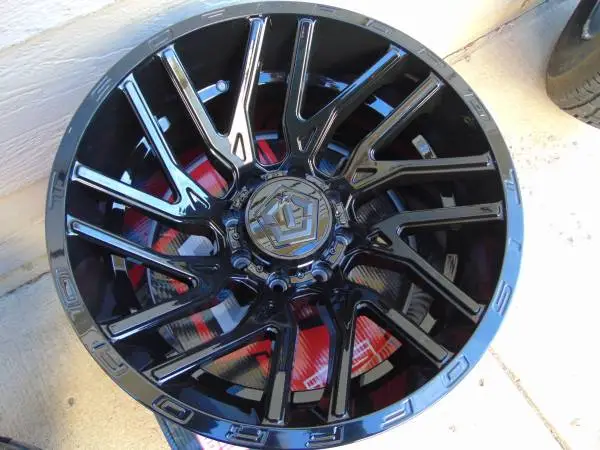 4 New 22X10 TIS Gloss Black Rims *8X170*F250*EXCURSION* *-19MM Offset*