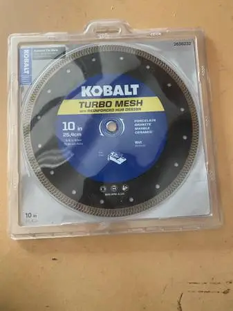 Kobalt turbo mesh cutting blade, 10 inch, 5/8 arbor
