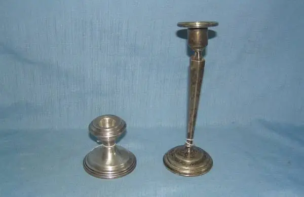 Group of Sterling Silver Candle Sticks