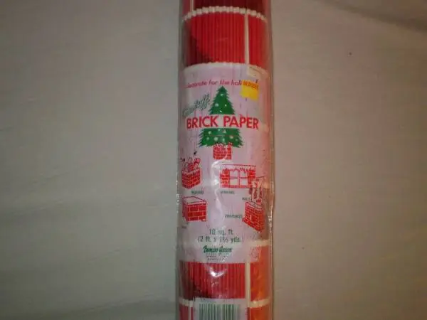 christmas  Decorative Faux Brick Paper 10 Sq ft 2 Ft x 1- 2/3 yds