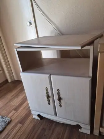 TV stand with swivel top & cabinet