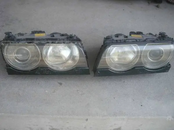 E38 BMW 1995-01 FRONT HEADLIGHTS 740i 740iL 750Li SPORT XENON GREEN
