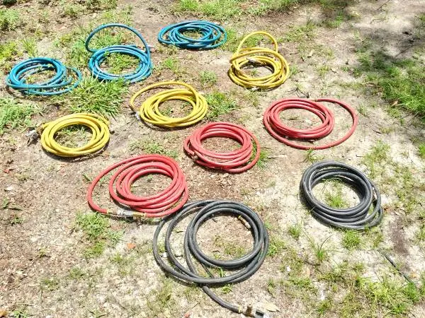 11 x Pneumatic Air Hoses w Fittings - from Fire Department Tools
