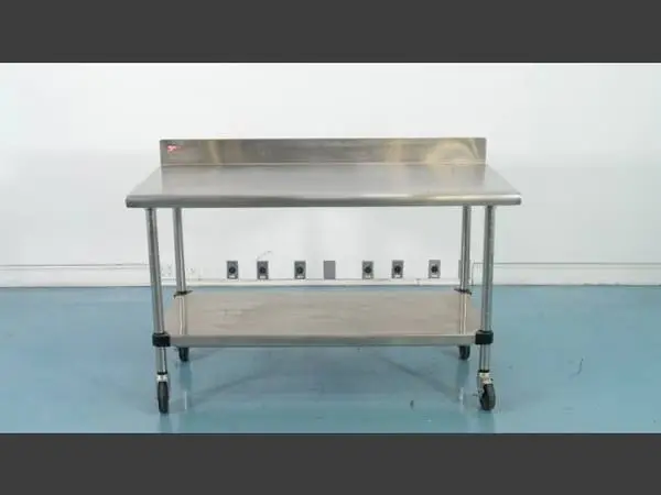 Portable 5 Stainless Steel Table with Backsplash