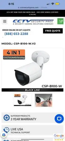 9 Security cameras with monitor and wires surveillance