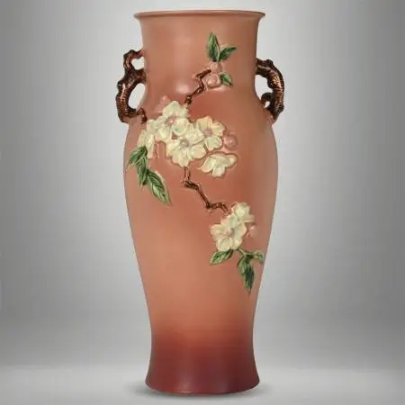 MAKE OFFER--LARGE ROSEVILLE 19 VASE