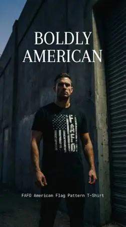FAFO - F*** Around and Find Out - American Flag Pattern T-Shirts