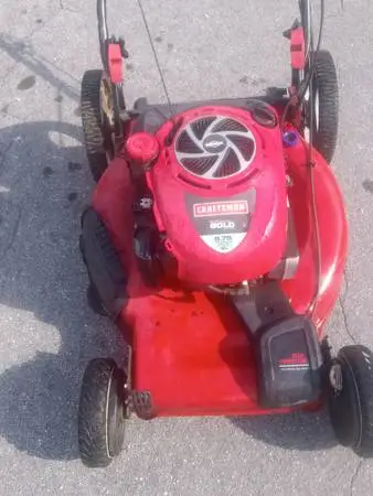 Craftsman gold self-propelled mower with high back wheels