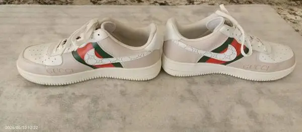 Custom NIKE Airforce 1 GUCCI Shoes Sz 46 (Size 12)Barely Used - Almost