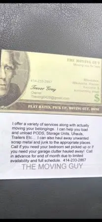 Moving Guy W/ Pickup Truck 414 2332867 (Lawn mowing)