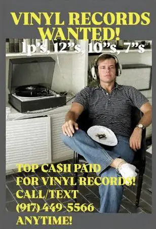 VINYL RECORDS WANTED (lp’s, 12”s, 10”s, 7”s) - TOP CA$H PAID!