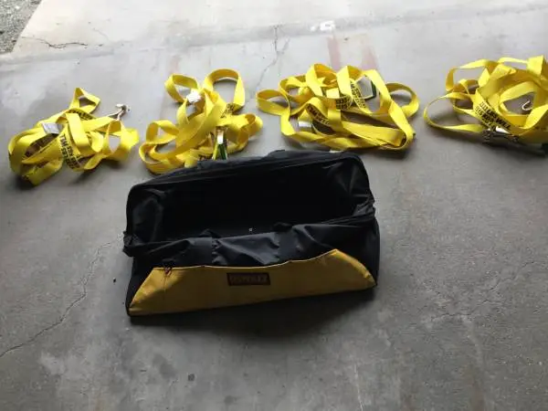 Four New 2” 3333# Rated Cargo Tie Downs + Carry Case