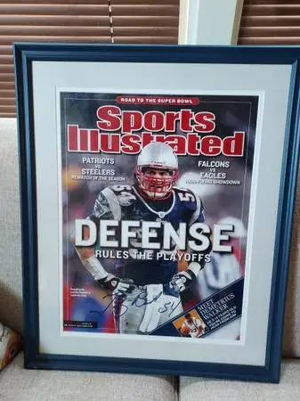 Tedy Bruschi Signed Framed Sports Illustrated