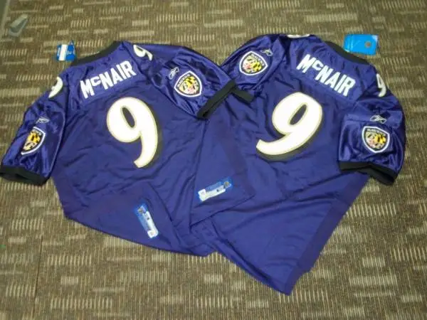 NEW W/TAGS SEWN STEVE MCNAIR BALTIMORE RAVENS REEBOK FOOTBALL JERSEYS