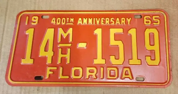 400th Anniversary Florida License Plate