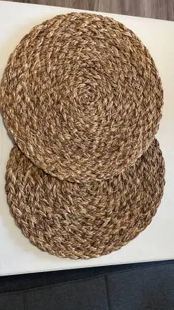 Crate & Barrel Bali Round Woven Placemat