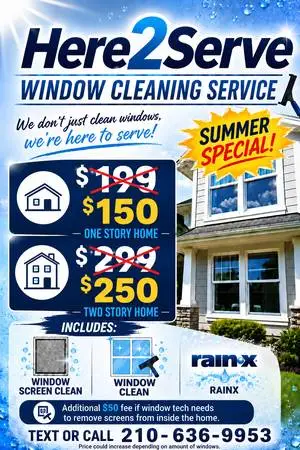 Exterior Window Cleaning starting at $150