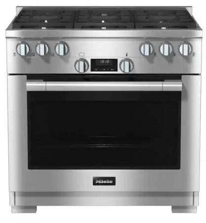 Miele 36 Clean Touch Steel Pro Style Natural Gas Range - Floor Model