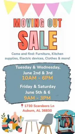 Moving sale