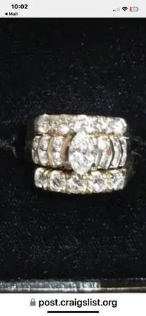 S look 14k Gold Wedding ring over 2.5 karats in Diamonds
