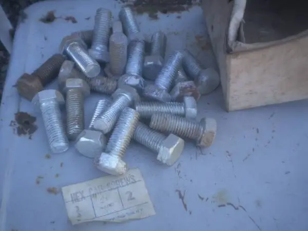 Hex bolts 20 in lot , Zinc plated grade 5 steel,   3/4x 2 $10.00