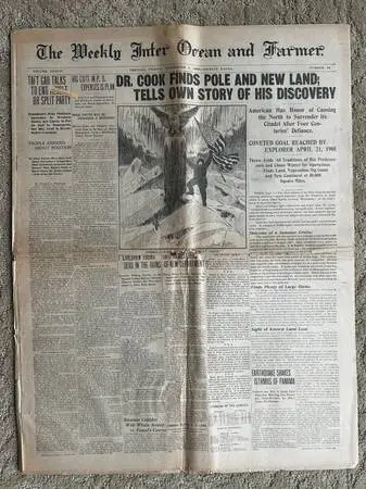 Sept. 3, 1909  Original Newspaper: Cook’s Discovery of the North Pole