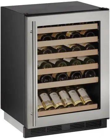 U-Line® 1000 Series 24 Stainless Frame Wine Captain - Floor Display