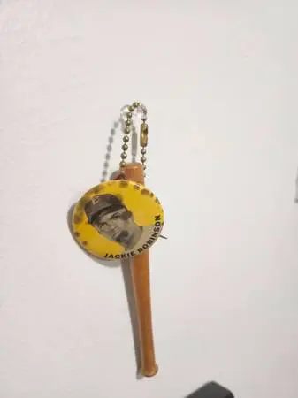 50s Jackie Robinson Pin/Bat