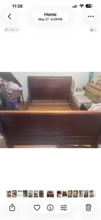Wooden bed made in the U.S.A.