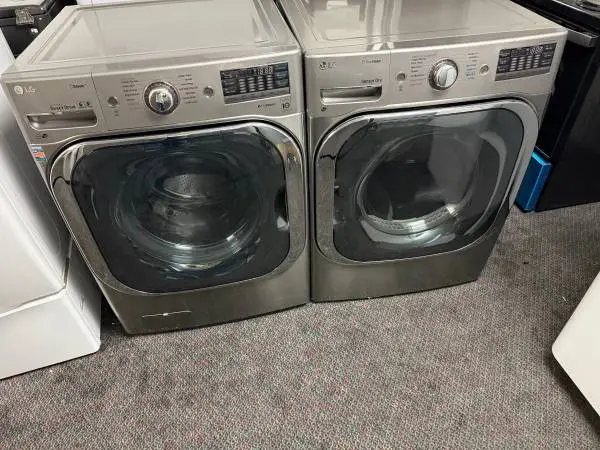 LG HE smart extra capacity washer and gas dryer