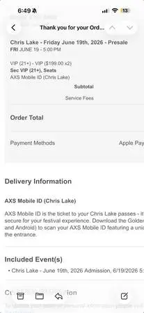 Chris Lake June 19th VIP
