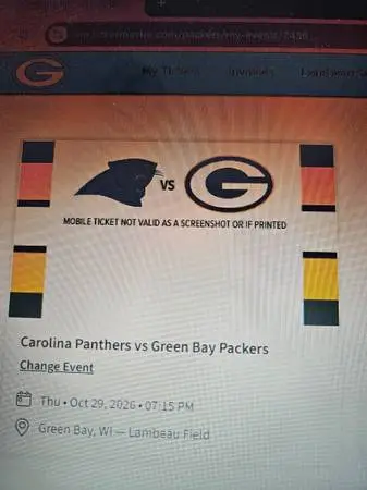 Carolina Panthers at Green Bay Packers
