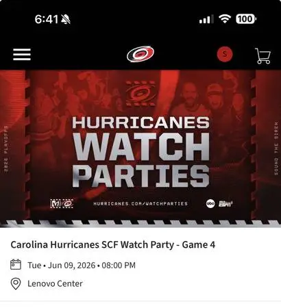 Set of 2 Carolina hurricanes game 4 Watch party