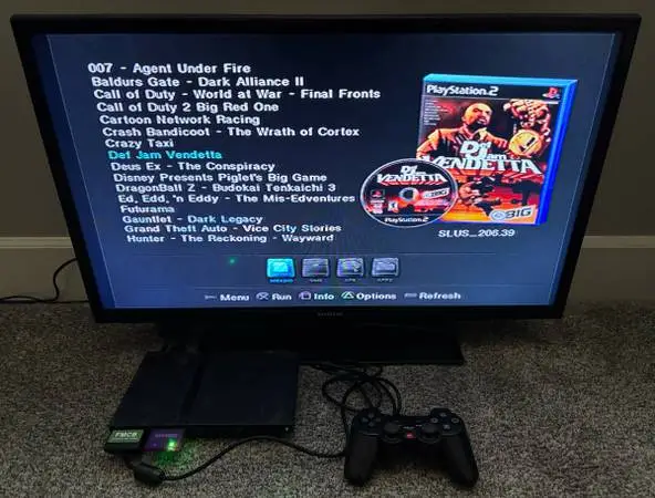 PlayStation 2 Slim Modded w/ 29 Games