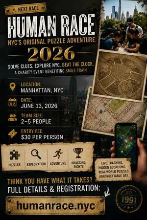 6/13: Real-life puzzle game in NYC (June 13)