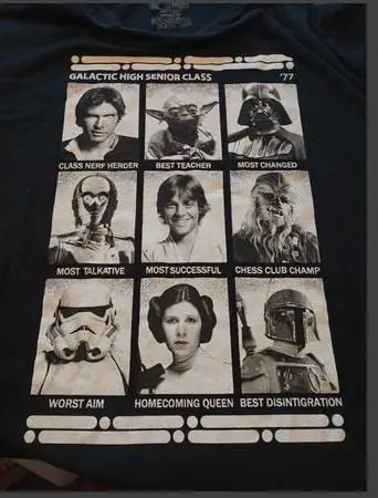 Rare Star Wars Fabulous Photos Black T-shirt (XL)