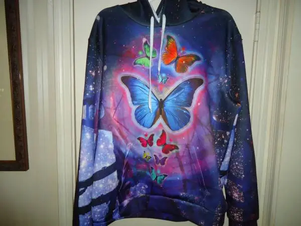 Women butterfly hoodie jacket * New