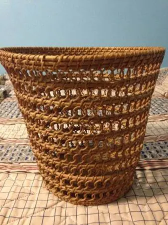 Vintage Wicker Waste Basket