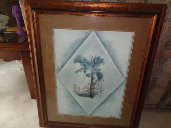 Beach Scene Palm Tree Art