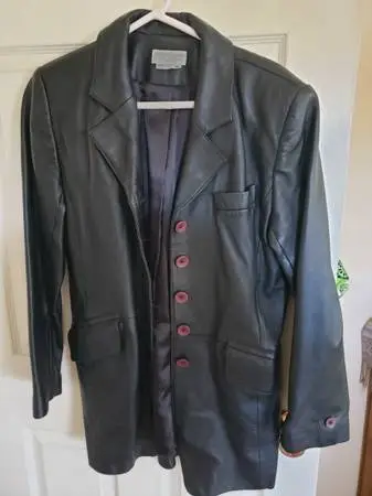 Lew Magram Black Leather Jacket. Size Medium