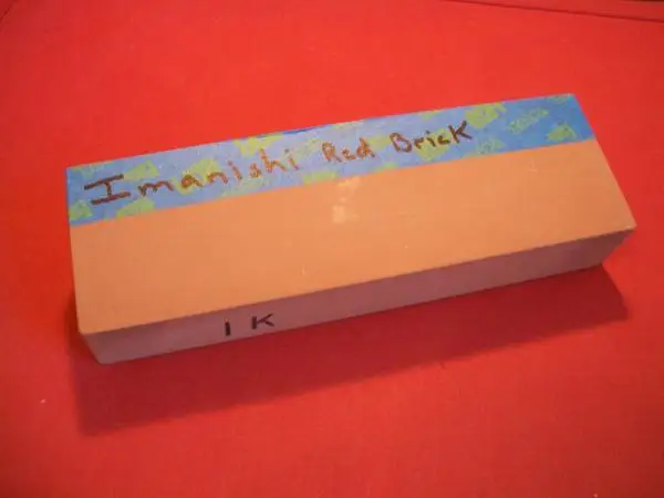 Japanese Imanishi Red Brick Sharpening Stone 1k
