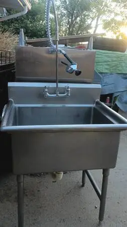 Sink single hole 34x29 commercial restaurant