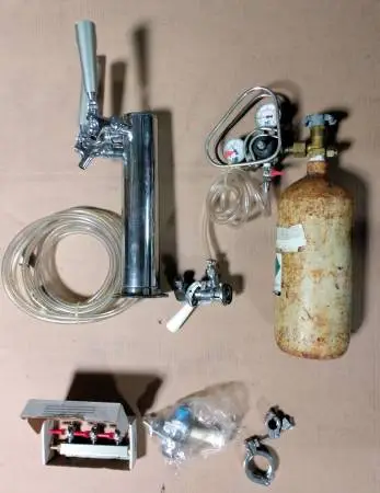 Draft Beer Tower, CO2 Tank and Accessories