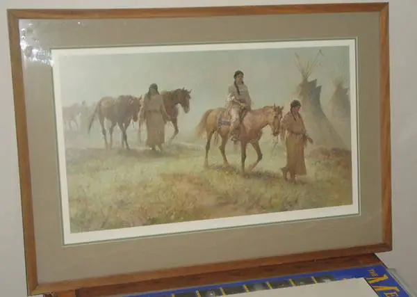 Painting: The Dowry by Kenneth Riley Lithograph, CA