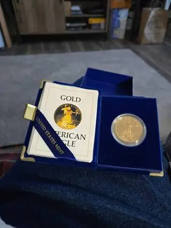 1986 Gold American Eagle Proof Coin With Box and Coa
