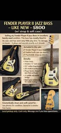 Fender Player II Jazz Bass