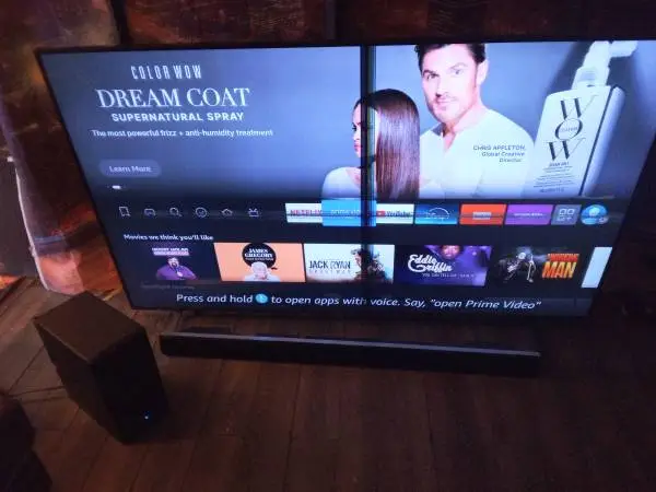 86 LG smart TV with Bluetooth speakers
