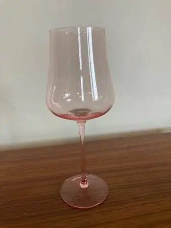 NEW set of 6 blush wine glasses